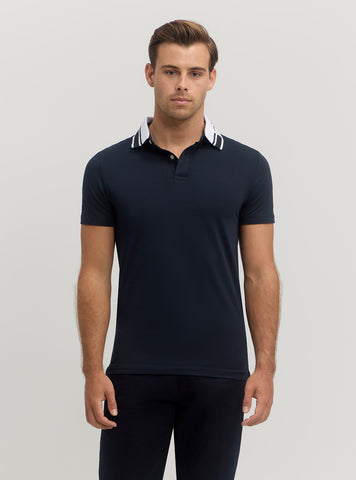 Blue Nolan Short Sleeve Polo T-Shirt