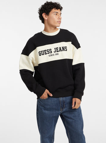 Guess Jeans Black Logo Jumper