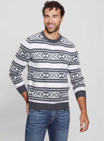 Ezekiel Crew Neck Jacquard Sweater