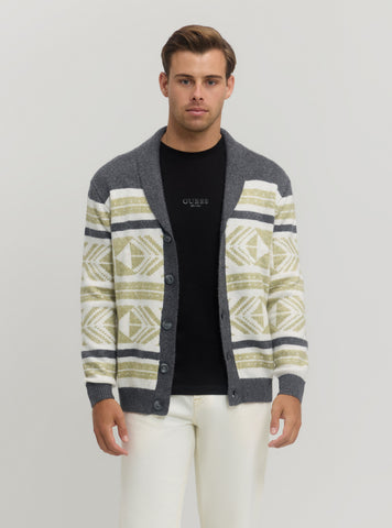 Grey Efrem Knit Cardigan