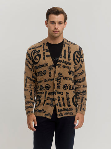 Brown Gothic Knit Cardigan