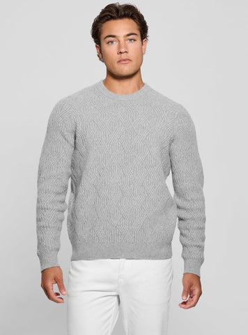 Grey Lattice Wesley Knit Jumper
