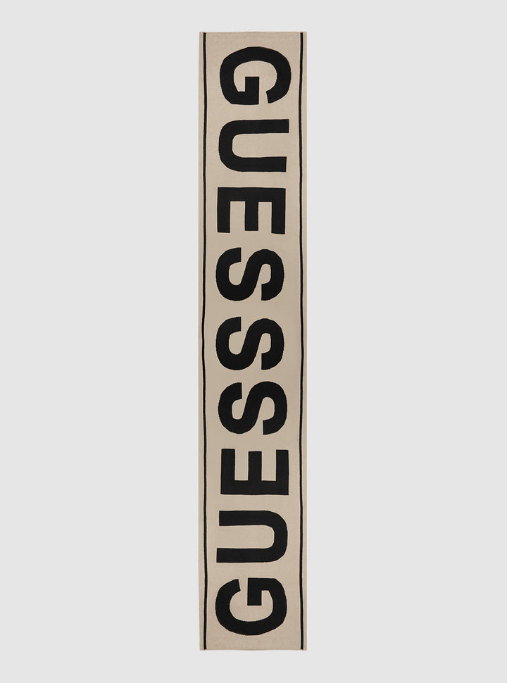 Beige Logo Scarf