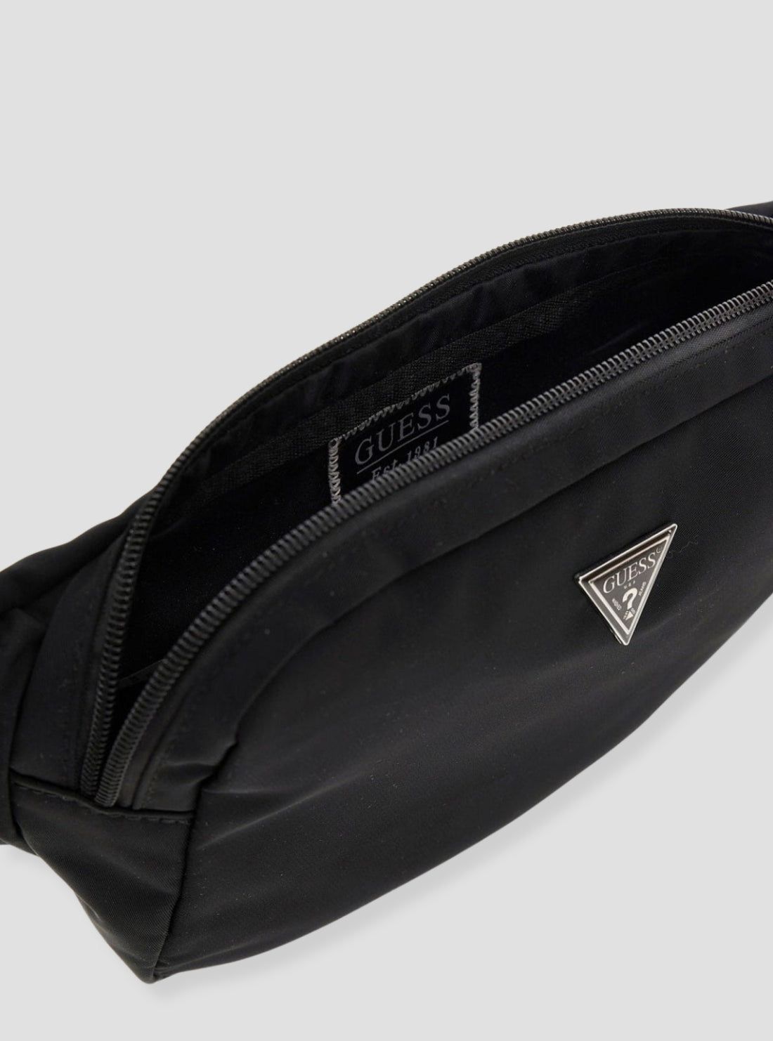 GUESS Mens Black Pouch Bag M4BZ24WGJP2 Inside View