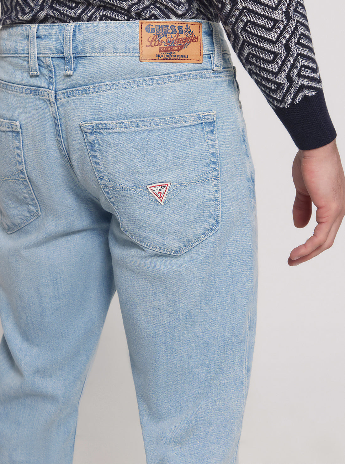 GUESS Low-Rise Angels Denim Jeans in Light Wash detail view