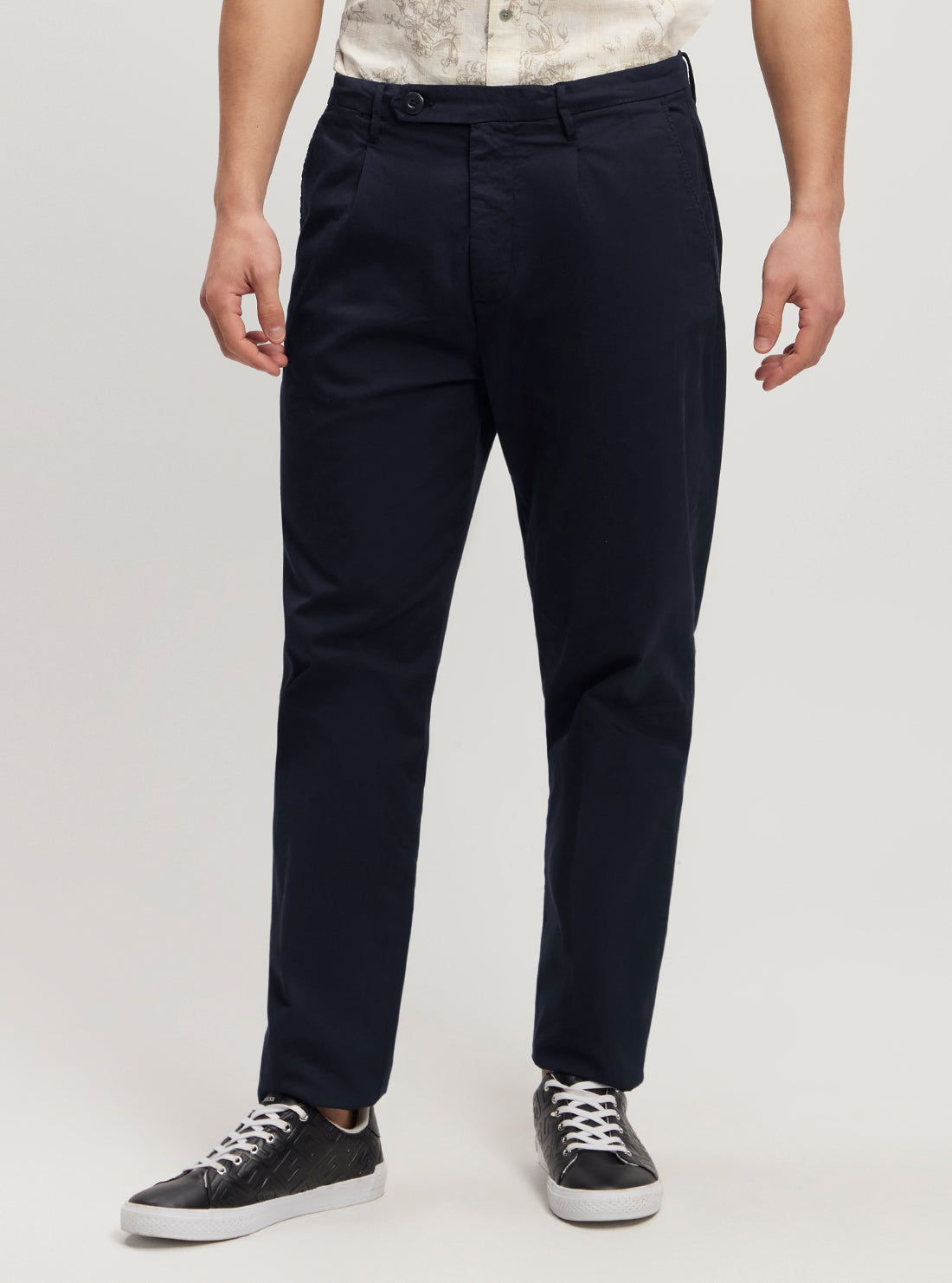 Navy Noah Mid-Rise Chino Pants front view