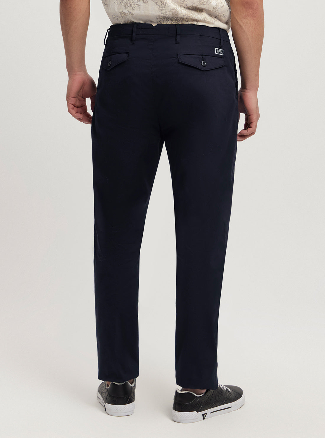 Navy Noah Mid-Rise Chino Pants back view