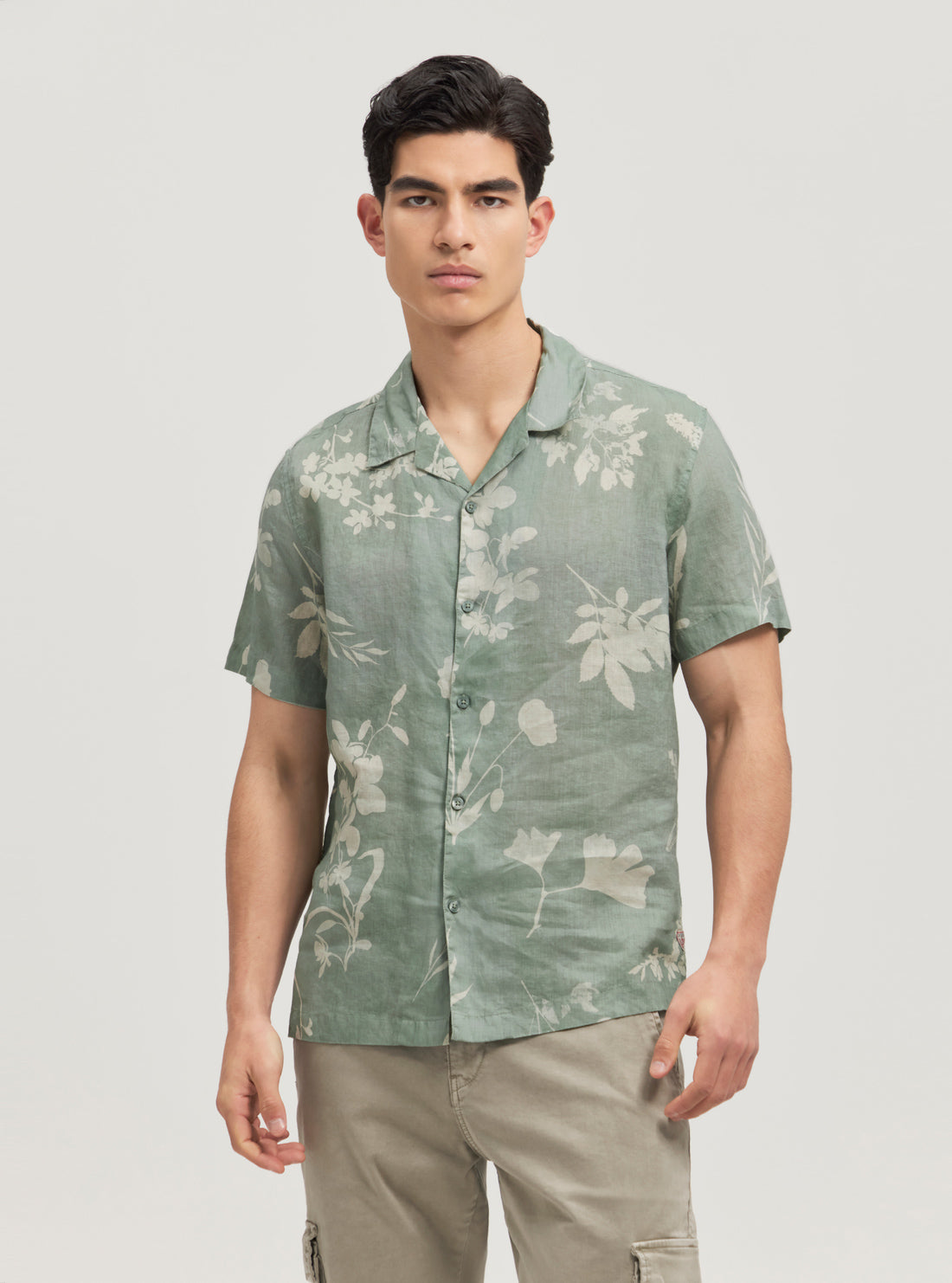 GUESS Eco Green Short Sleeve Shirt front view