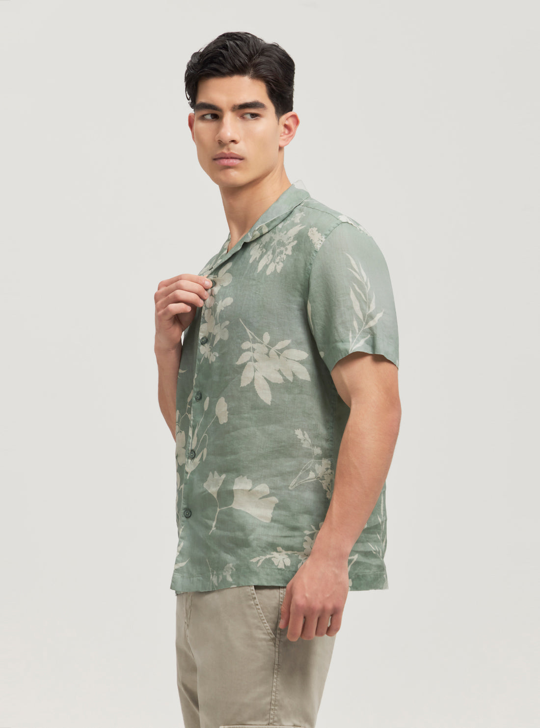 GUESS Eco Green Short Sleeve Shirt side view