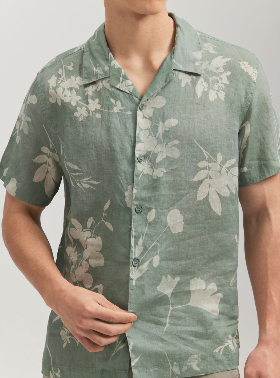 GUESS Eco Green Short Sleeve Shirt detail view