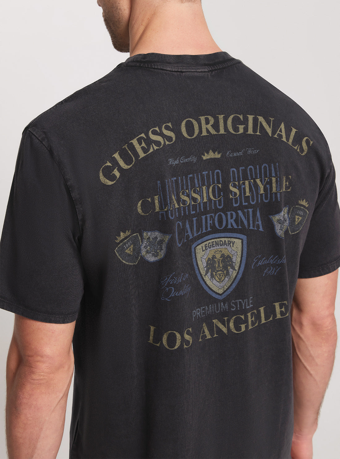 Guess Originals Black Letterman T-Shirt