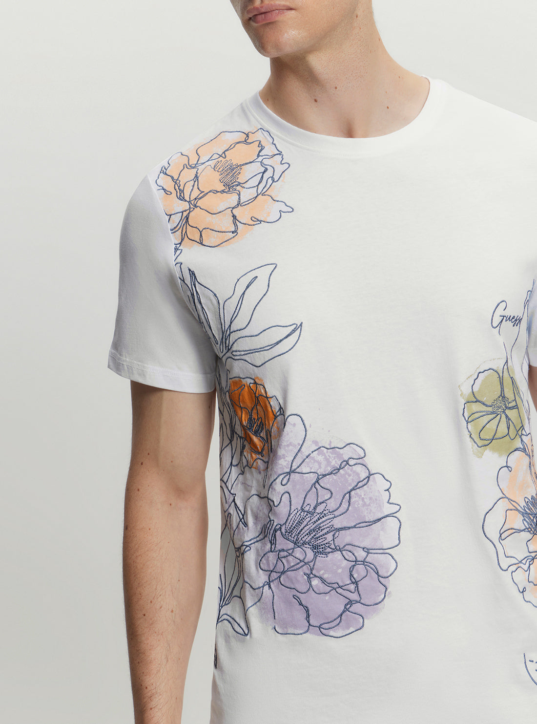 Eco White Treated Flower T-Shirt