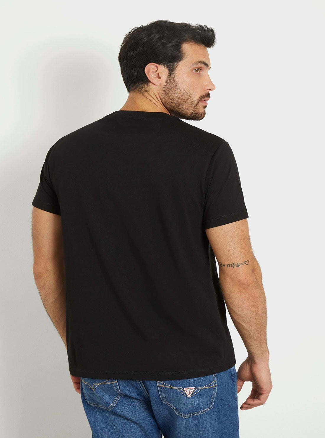 Black College Logo T-Shirt back view