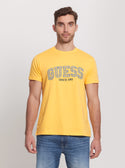 GUESS Eco Yellow College Logo T-Shirt front view