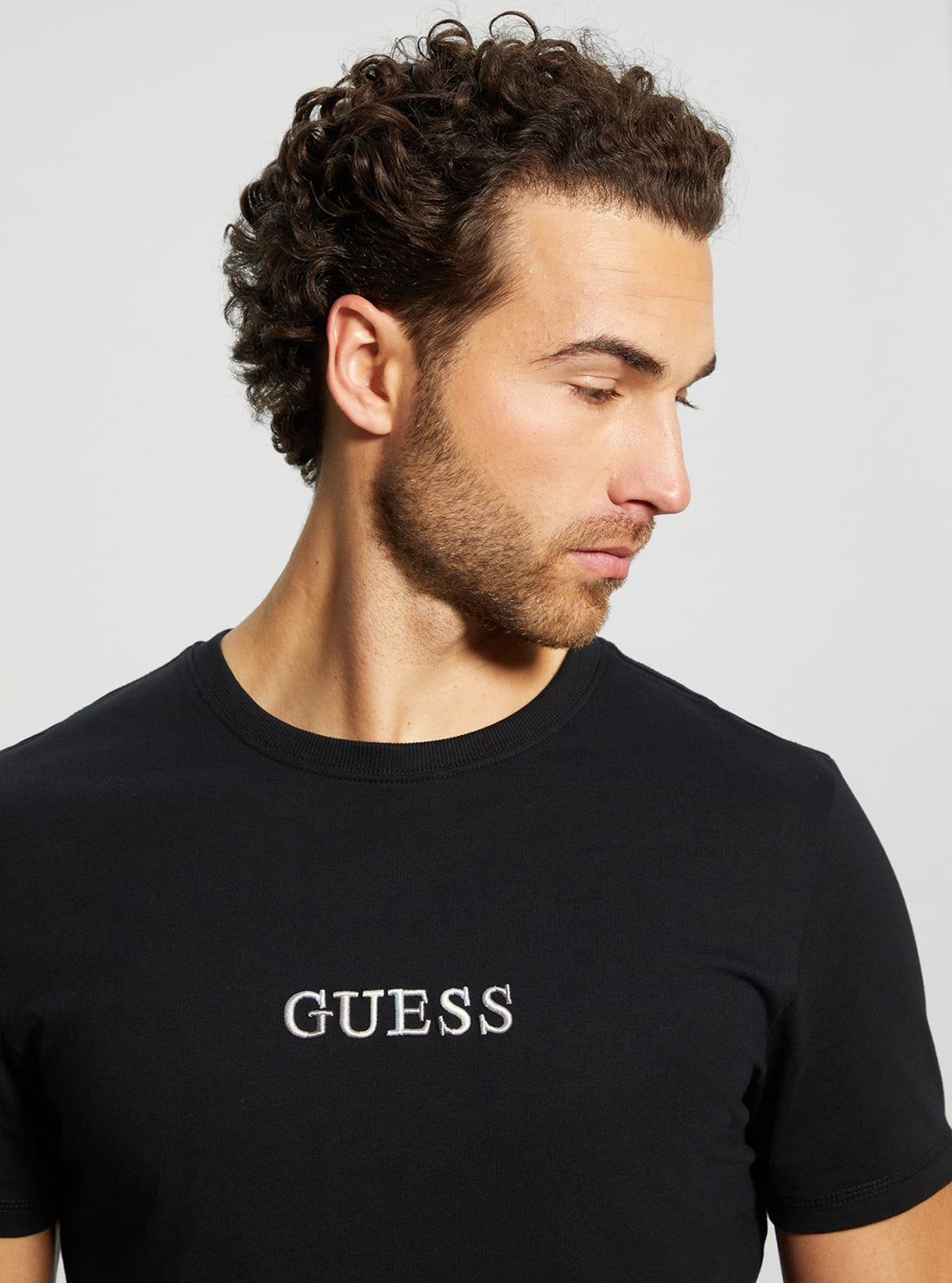 GUESS Eco Black Multi Coloured Logo T-Shirt