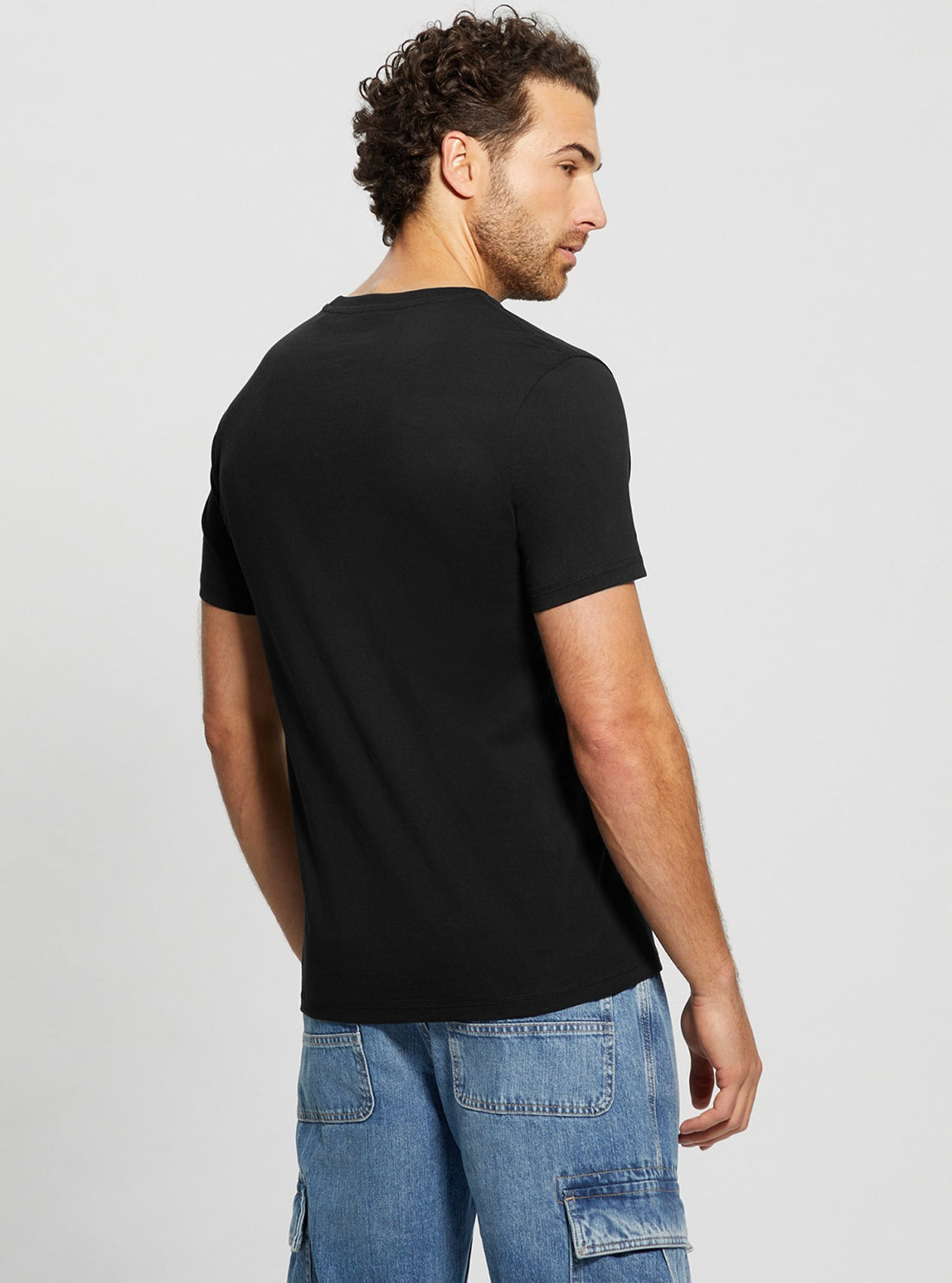 GUESS Eco Black Multi Coloured Logo T-Shirt