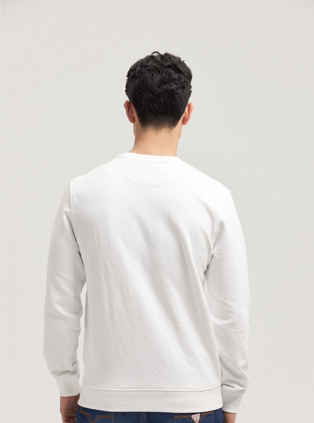 GUESS Eco White Multicolour Logo Jumper back view