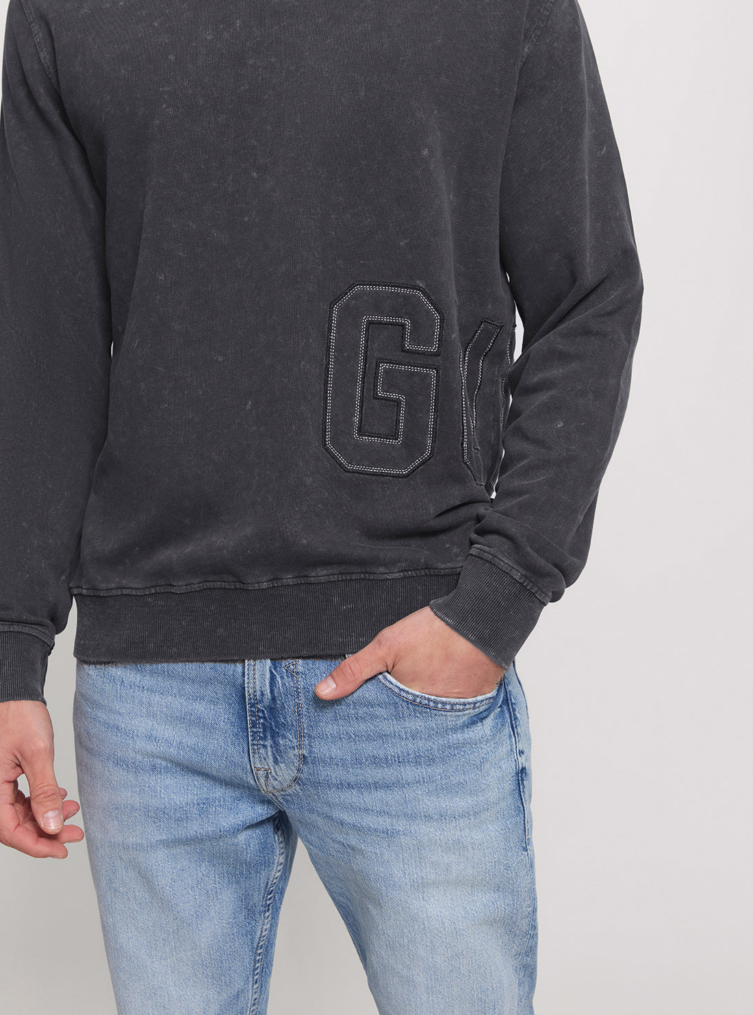 GUESS Eco Black Logo Jumper detail view