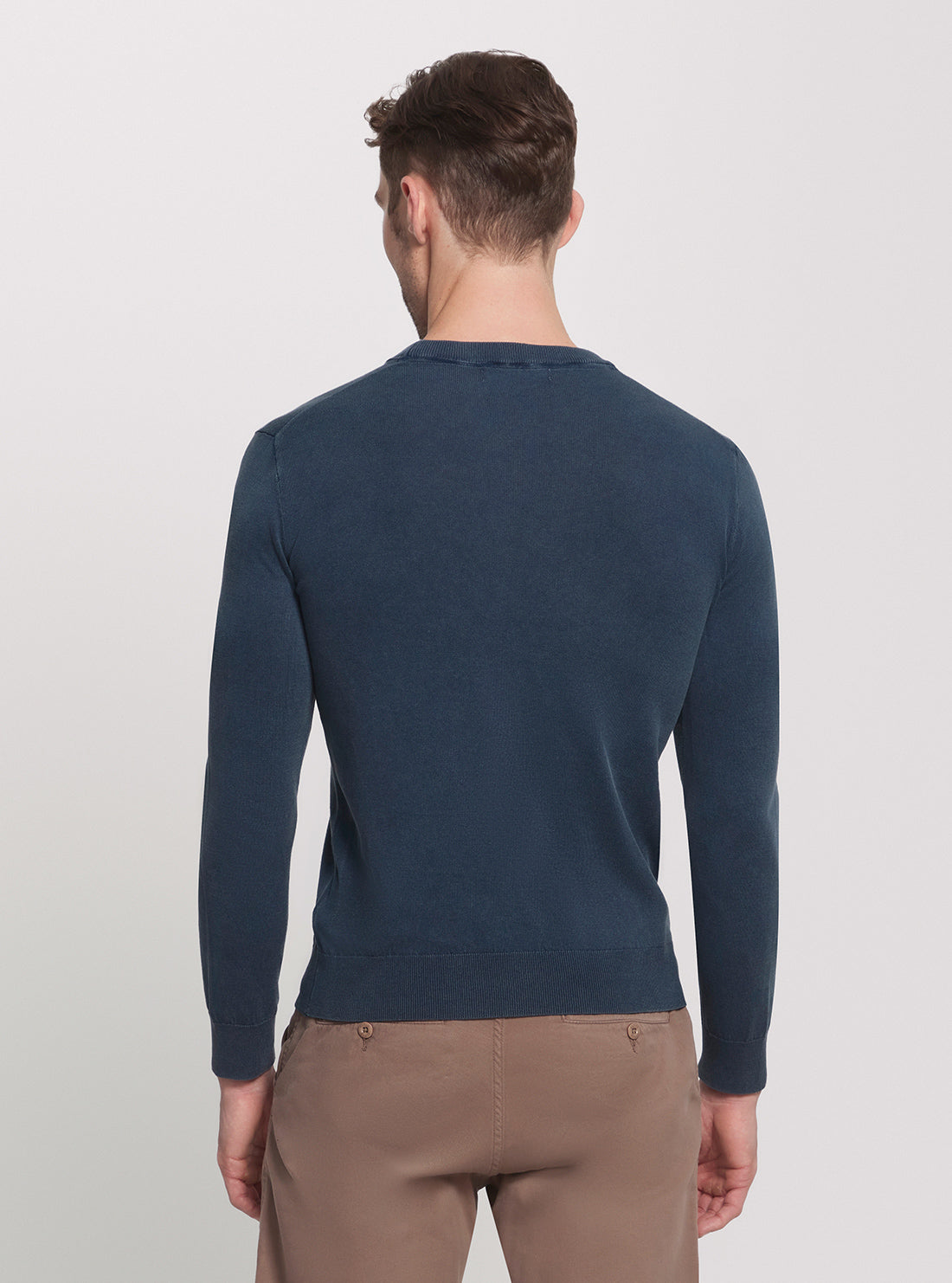 GUESS Blue Chesley Long Sleeve Knit Jumper back view