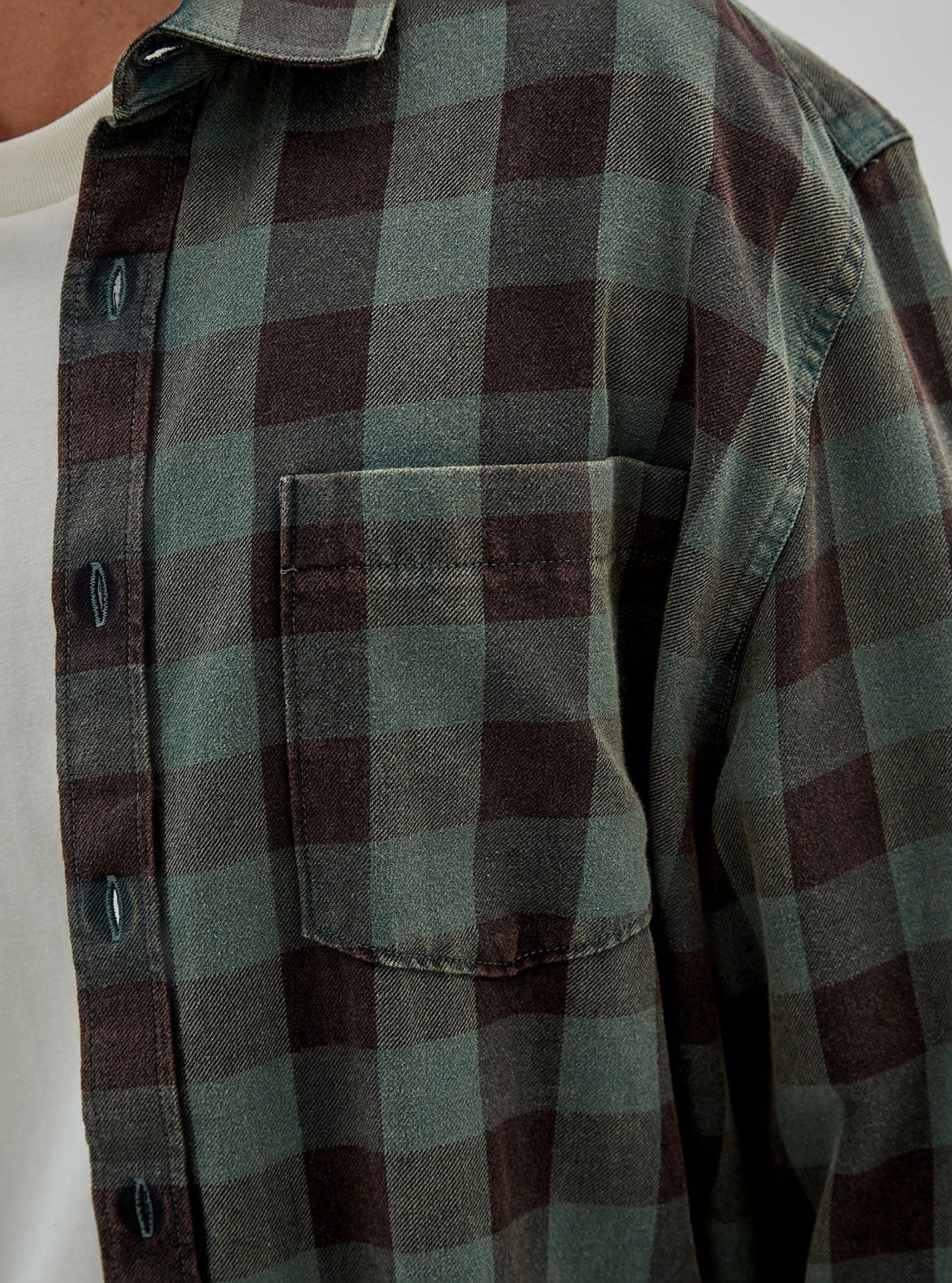 Guess Originals Flannel Long Sleeve Shirt detail view