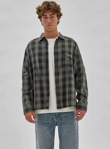 Guess Originals Flannel Long Sleeve Shirt front view