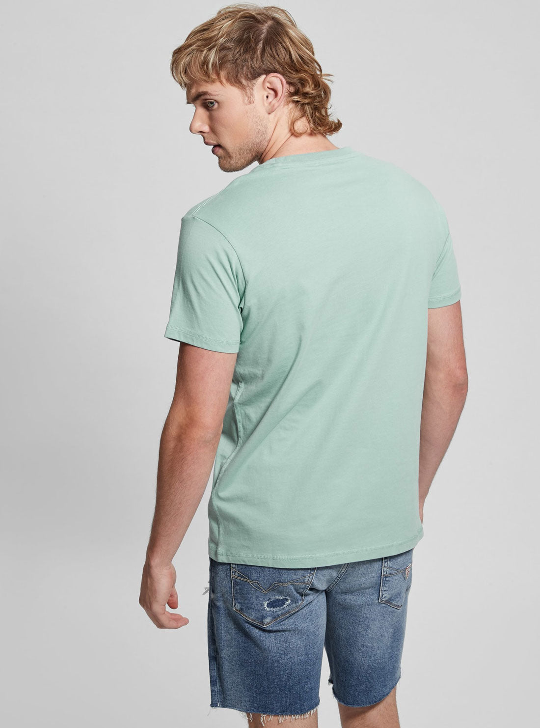 GUESS Eco Green Triangle Embro T-Shirt back view