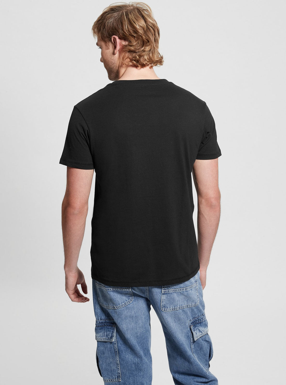 GUESS Black Triangle Embro T-Shirt back view