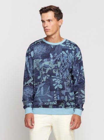 GUESS Eco Blue Overdye Jumper front view