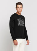 GUESS Eco Black Britton Logo Jumper front view