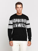 GUESS Black Bruno Long Sleeve Jumper front view