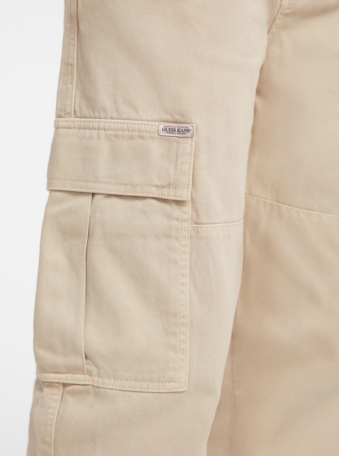 Guess Jeans Beige Cargo Chino Pants detail view