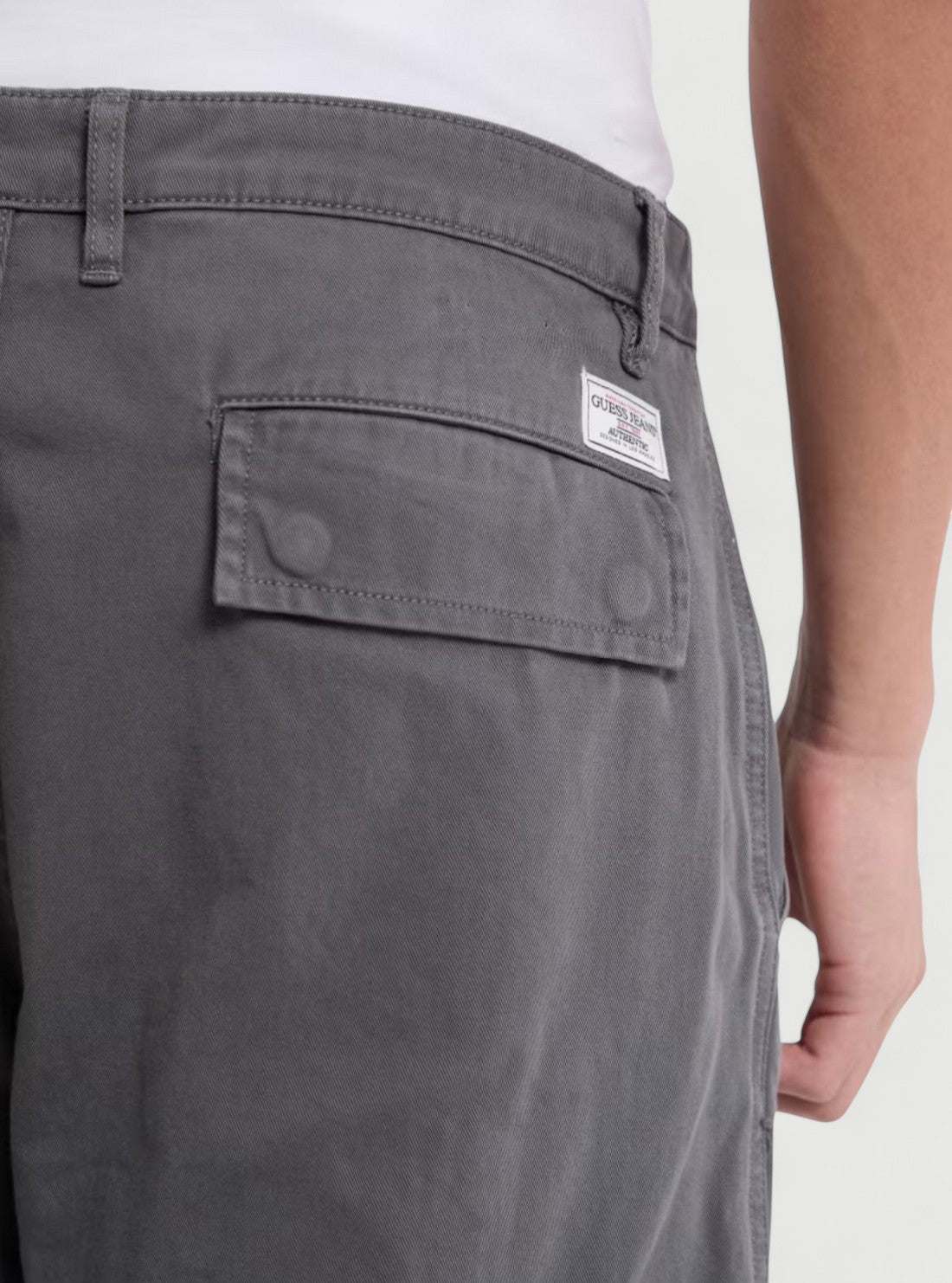 Guess Jeans Grey Cargo Chino Pants M4YB40WGCV1 Detail View