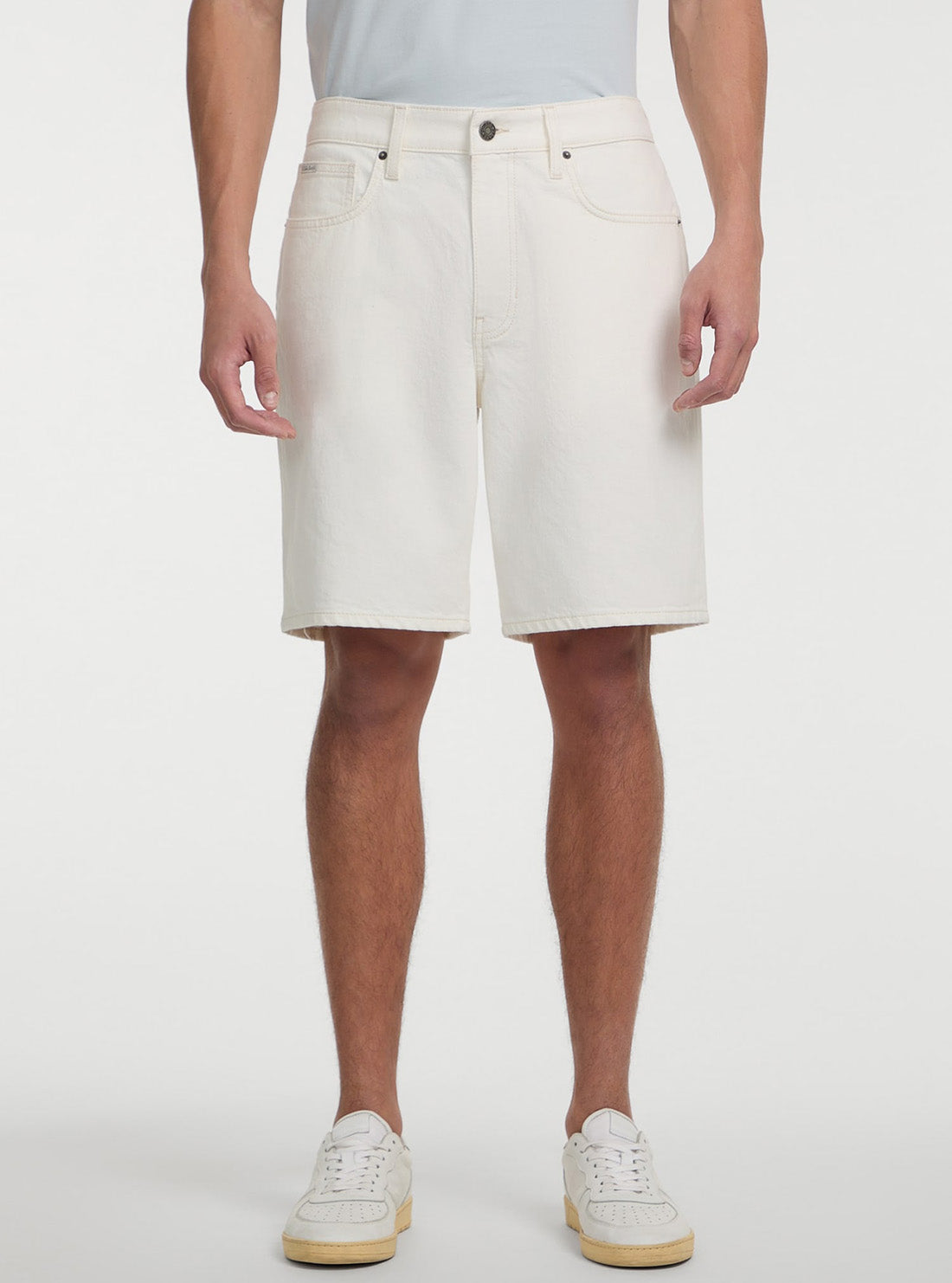 Guess Jeans White Regular Denim Shorts M4YD37D5OC1 Full View