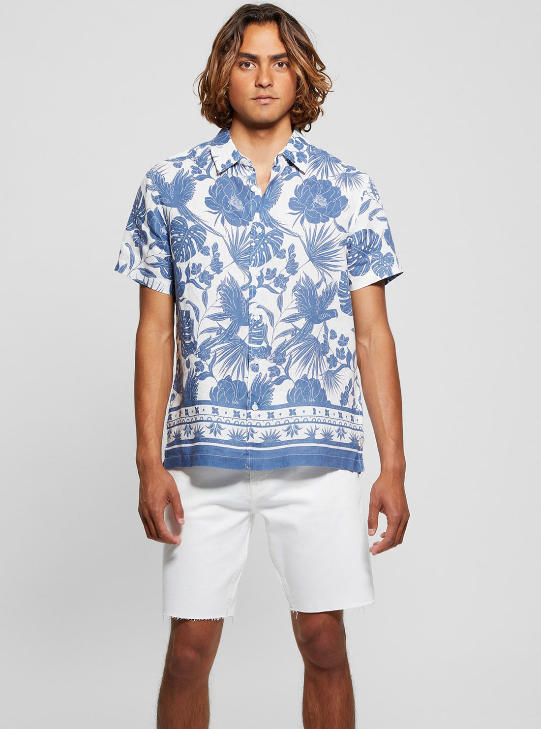 Tropical Print Island Short Sleeve Shirt