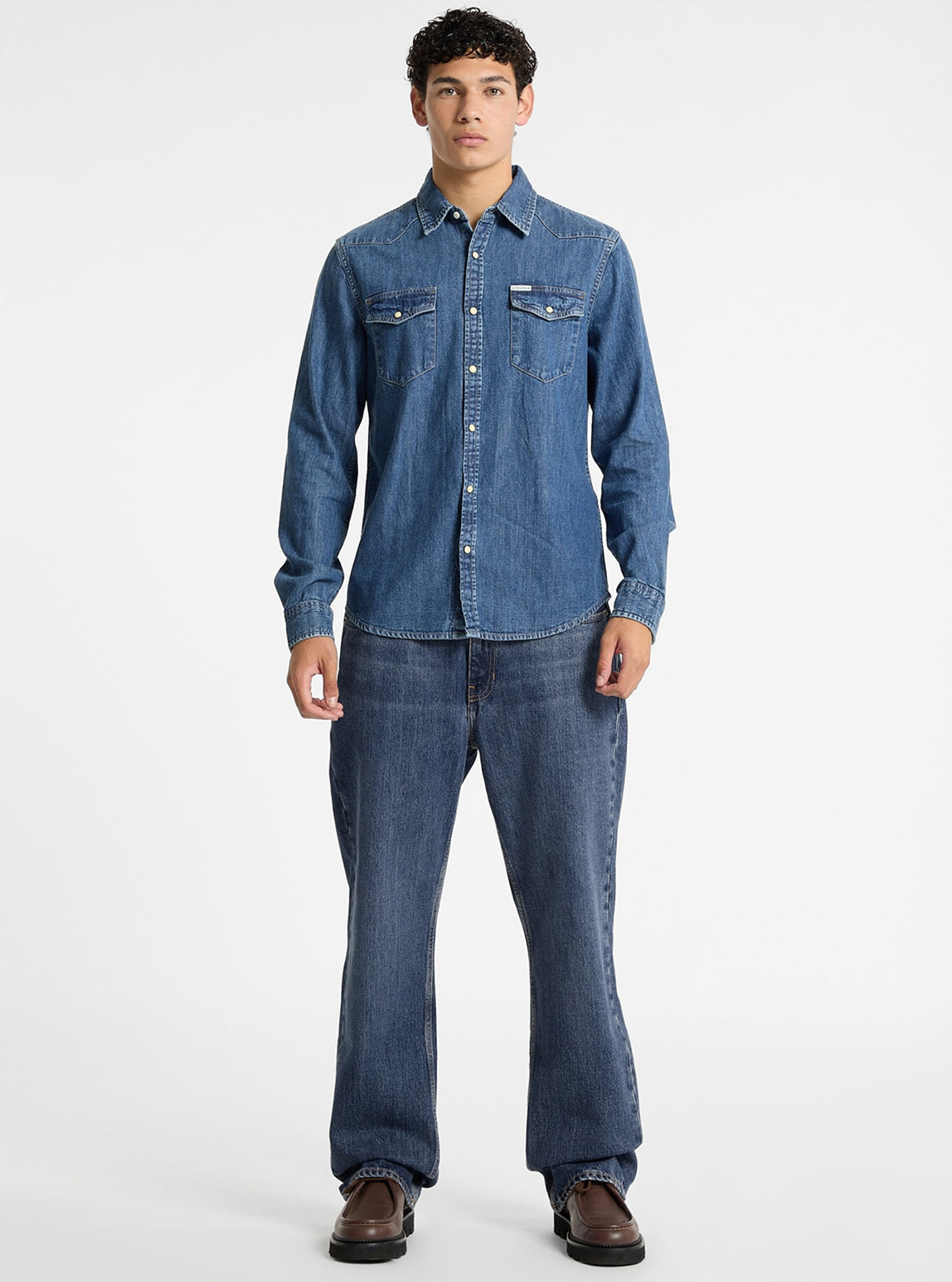 Guess Jeans Slim Long Sleeve Denim Shirt