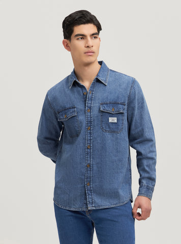 Guess Jeans Regular Denim Shirt M4YH56D5EI2 Front View