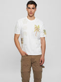 Eco White Palm Collage T-Shirt