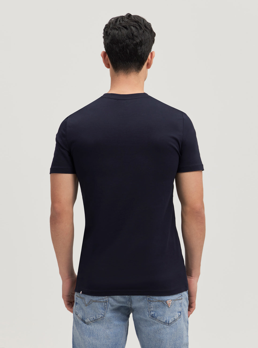 Eco Navy Vertical Logo T-Shirt