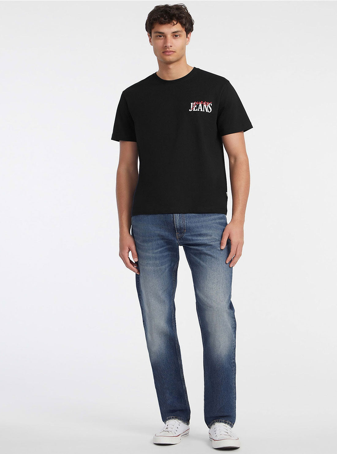 Guess Jeans Black Logo T-Shirt full view