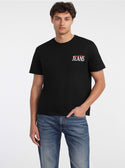 Guess Jeans Black Logo T-Shirt front view