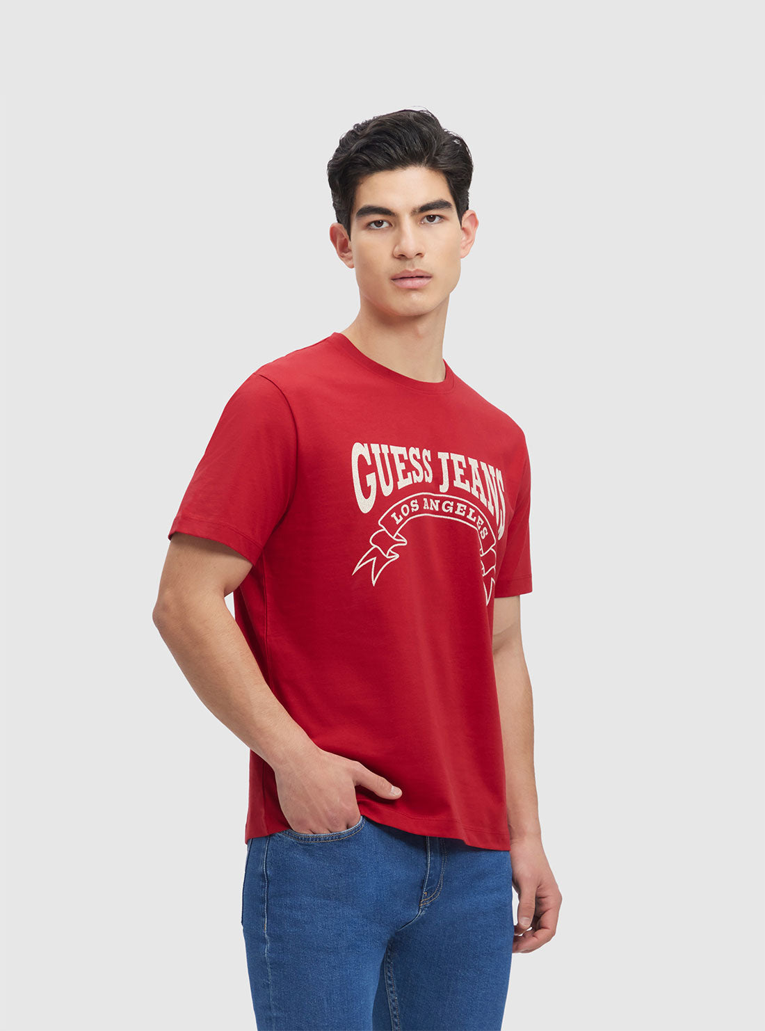 Guess Jeans Red Banner T-Shirt