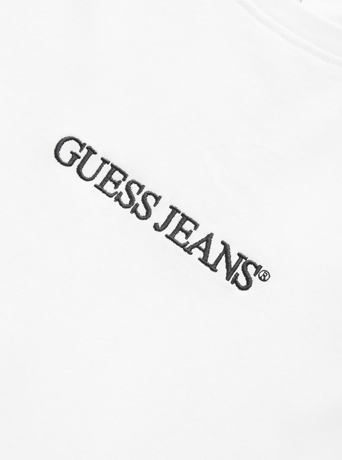 Guess Jeans White Slim Logo T-Shirt detail view