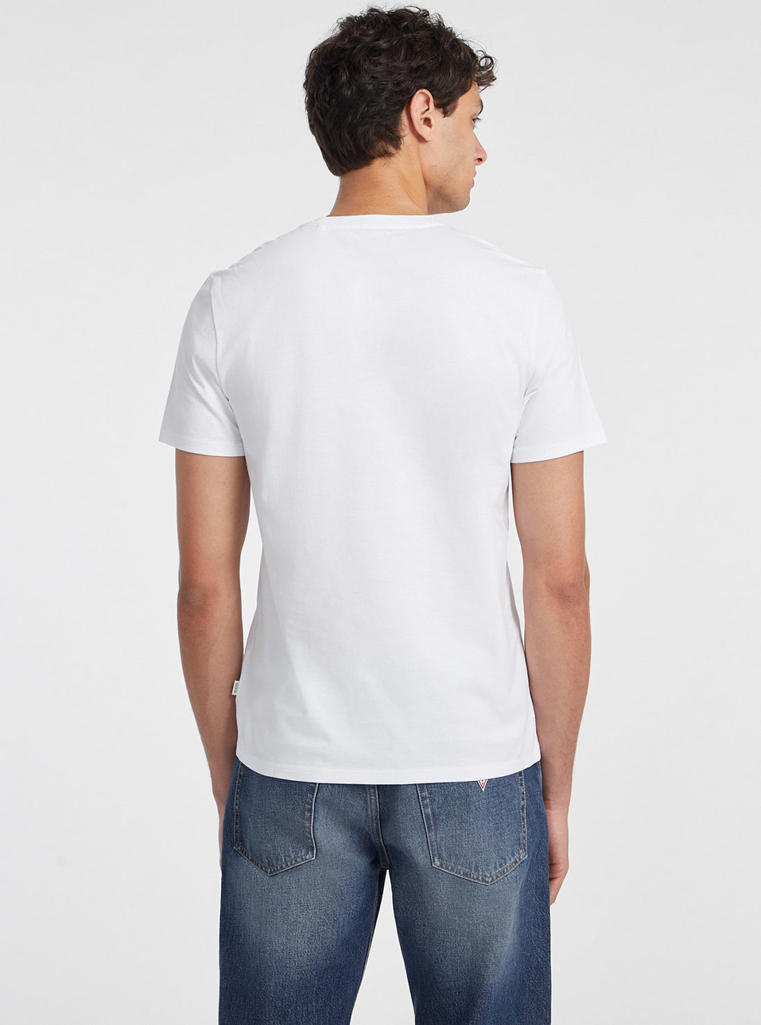 White Slim Logo T Shirt GUESS Jeans