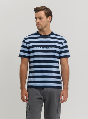 Guess Jeans Blue Striped T-Shirt