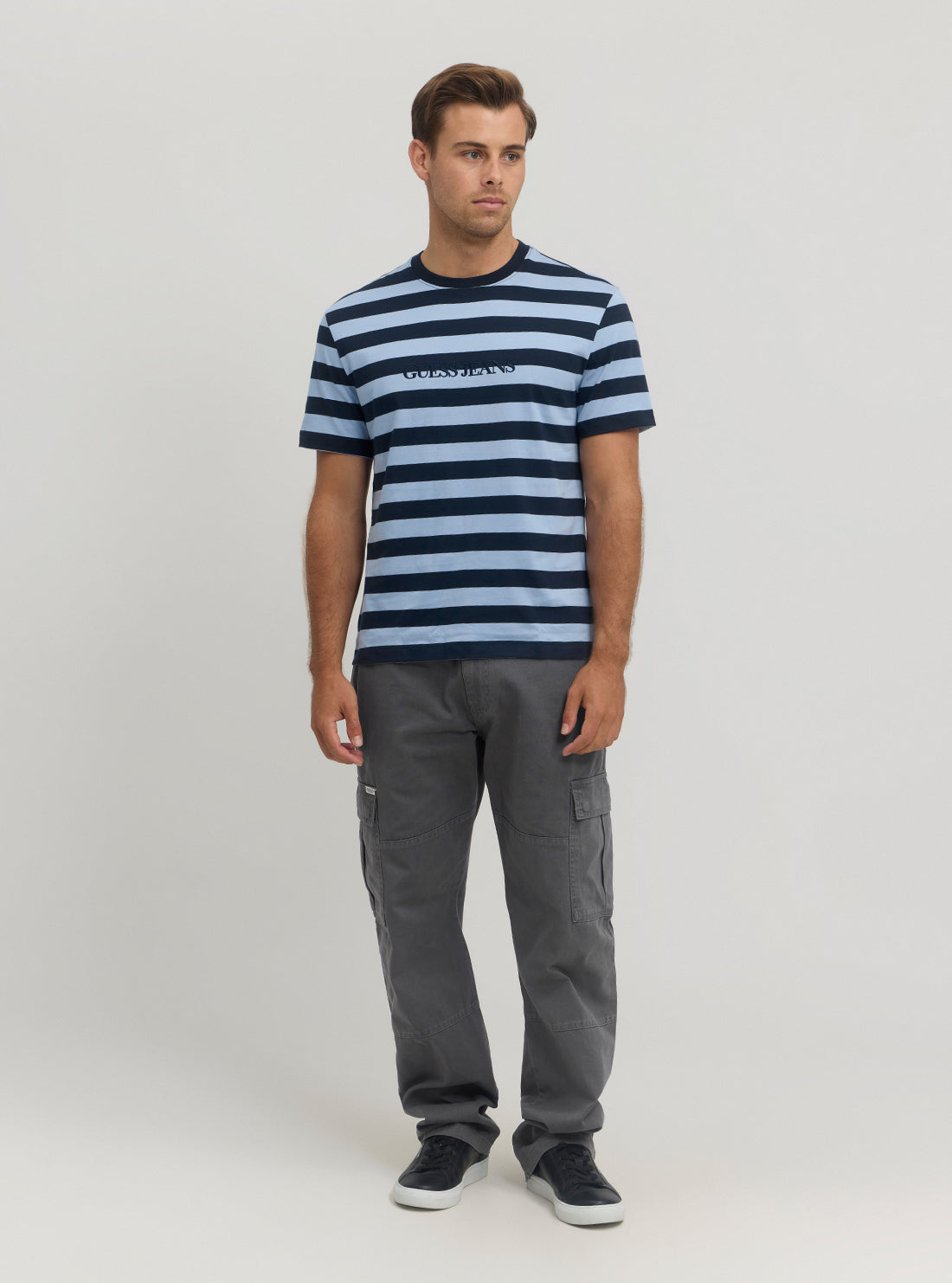 Guess Jeans Blue Striped T-Shirt