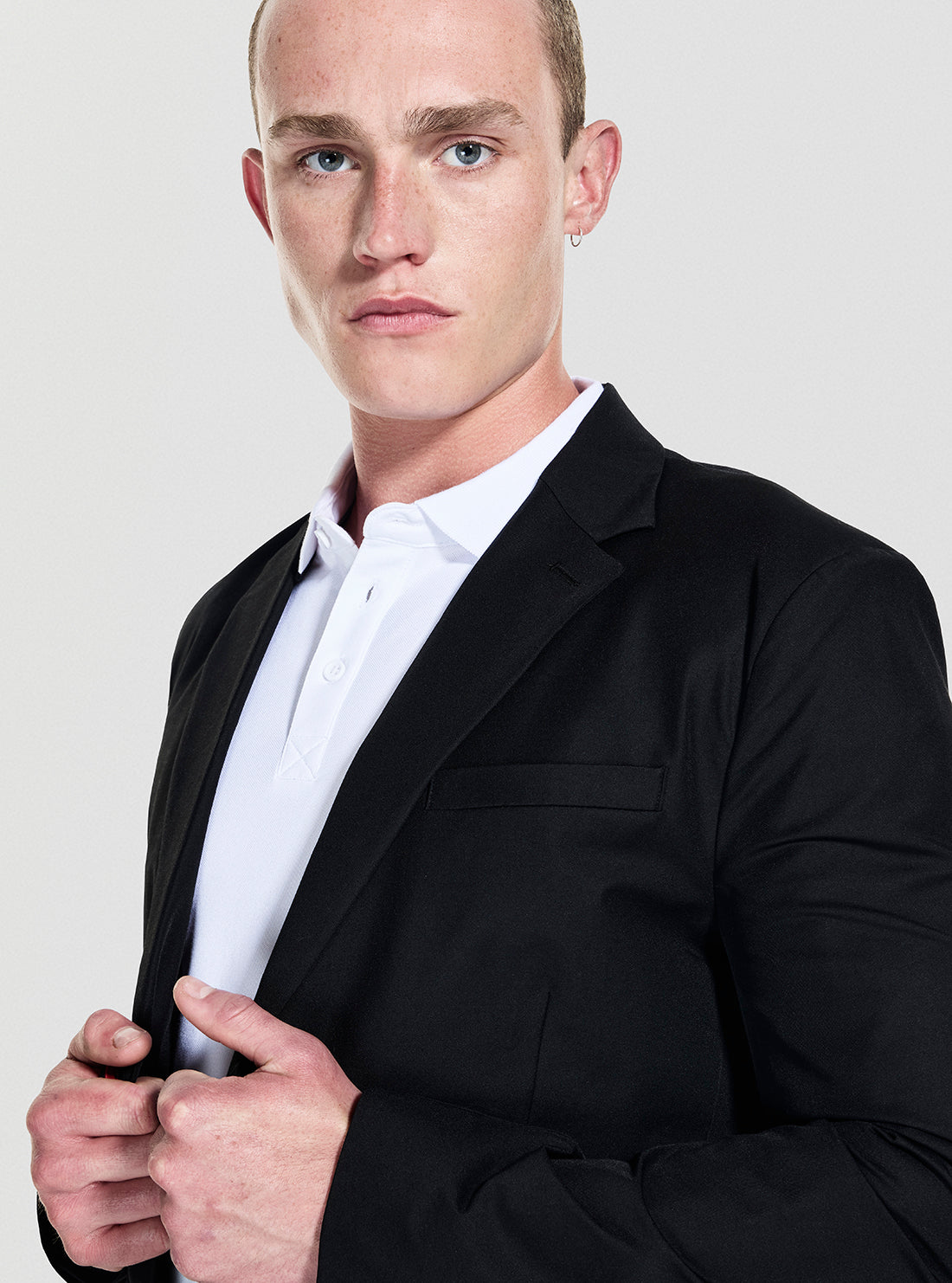 GUESS Mens Black Eaton Blazer M4YN00WG9Z2 Detail View