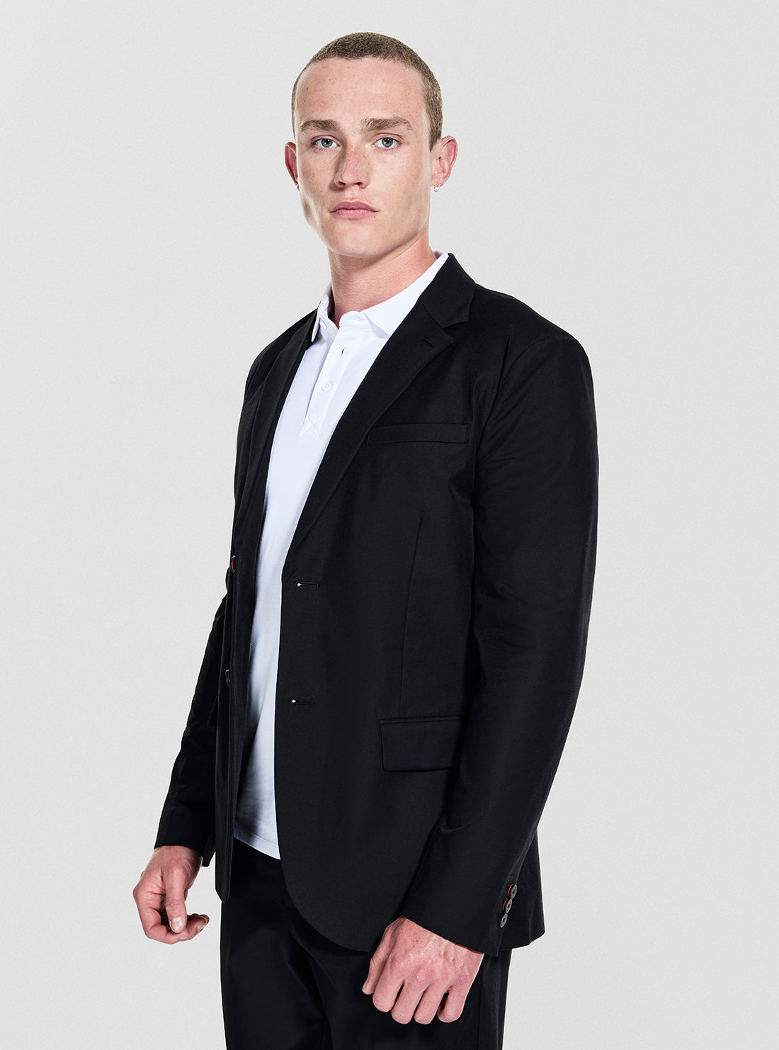 GUESS Mens Black Eaton Blazer M4YN00WG9Z2 Side View