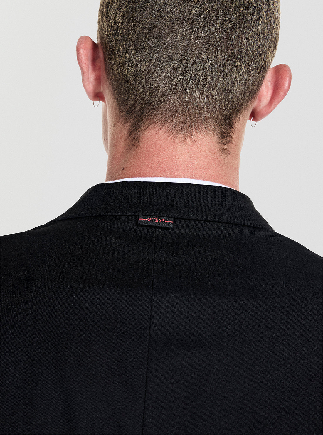 GUESS Mens Black Eaton Blazer M4YN00WG9Z2 Back Detail View