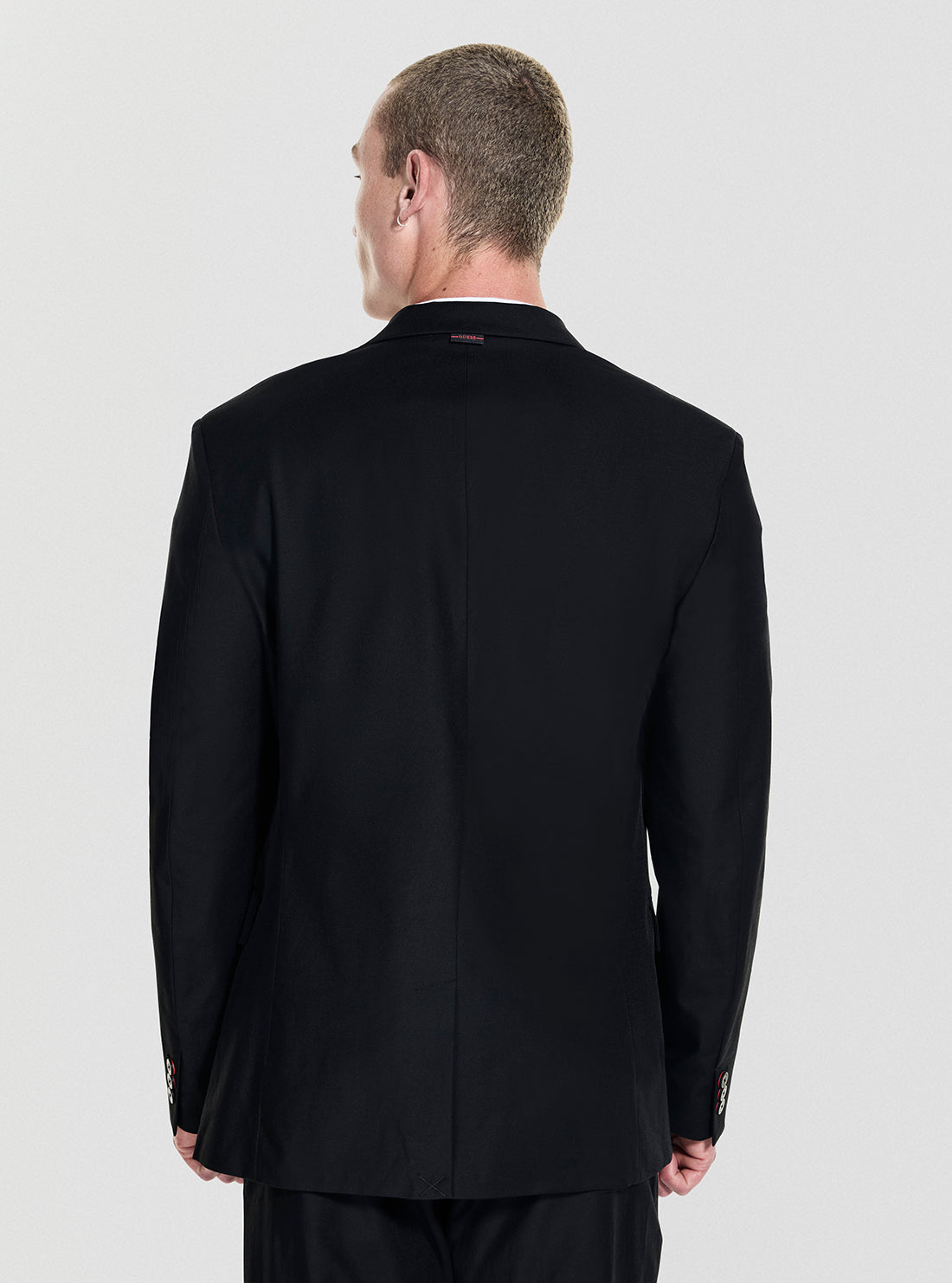 GUESS Mens Black Eaton Blazer M4YN00WG9Z2 Back View