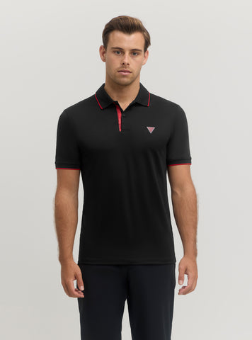 Black Stretch Polo Shirt